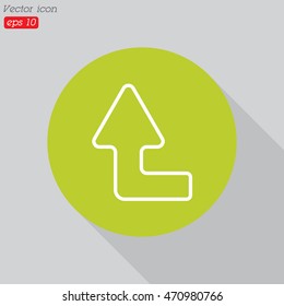 Web line icon. Arrow left-up