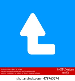 Web line icon. Arrow left-up