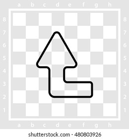 Web line icon. Arrow left-up