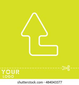 Web line icon. Arrow left-up