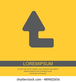 Web line icon. Arrow left-up