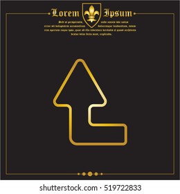 Web line icon. Arrow left-up