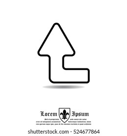Web line icon. Arrow left-up