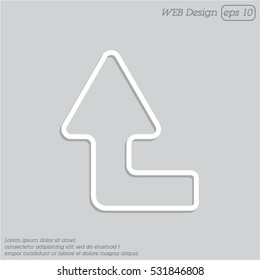 Web line icon. Arrow left-up