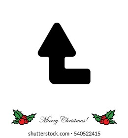 Web line icon. Arrow left-up