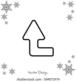 Web line icon. Arrow left-up