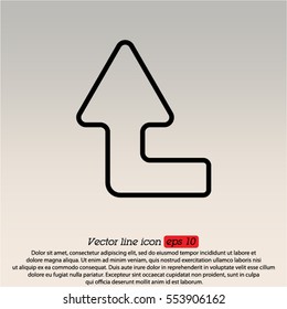 Web line icon. Arrow left-up