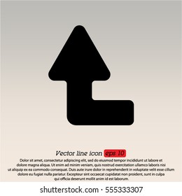 Web line icon. Arrow left-up