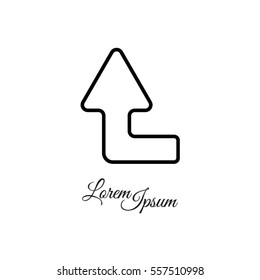 Web line icon. Arrow left-up