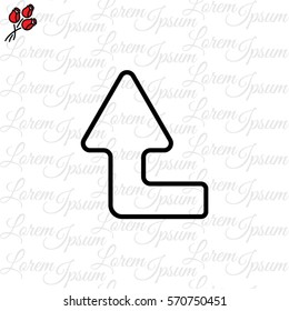 Web line icon. Arrow left-up