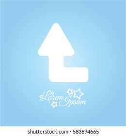 Web line icon. Arrow left-up