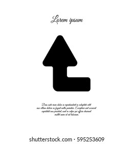 Web line icon. Arrow left-up