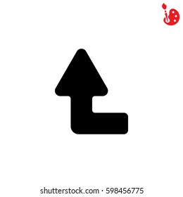 Web line icon. Arrow left-up