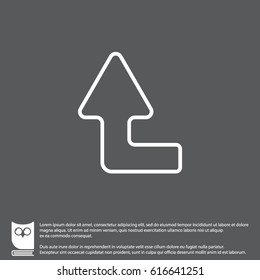 Web line icon. Arrow left-up