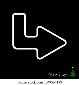 Web line icon. Arrow up - right