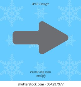 Web line icon. Arrow right