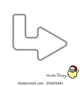 Web line icon. Arrow up - right