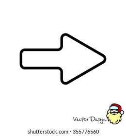 Web line icon. Arrow right