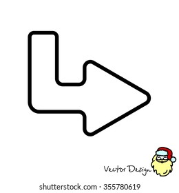 Web line icon. Arrow up - right