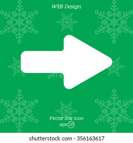 Web line icon. Arrow right