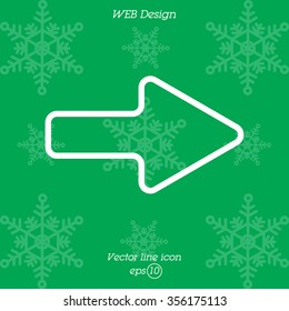 Web line icon. Arrow right