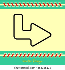Web line icon. Arrow up - right