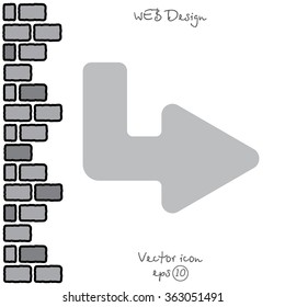 Web line icon. Arrow up - right