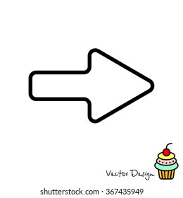 Web line icon. Arrow right