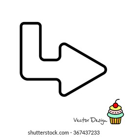 Web line icon. Arrow up - right