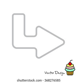 Web line icon. Arrow up - right