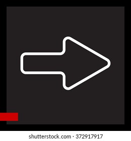 Web line icon. Arrow right