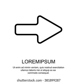 Web line icon. Arrow right