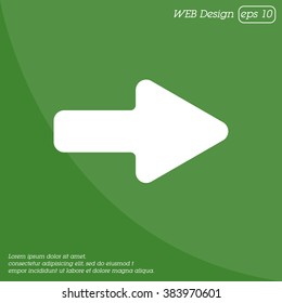 Web line icon. Arrow right