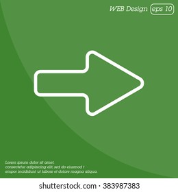 Web line icon. Arrow right