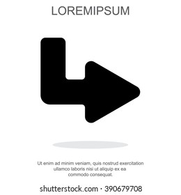 Web line icon. Arrow up - right