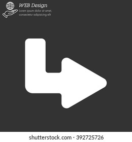 Web line icon. Arrow up - right