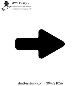 Web line icon. Arrow right