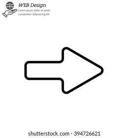 Web line icon. Arrow right