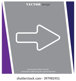 Web line icon. Arrow right