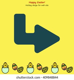 Web line icon. Arrow up - right