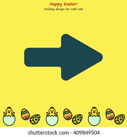 Web line icon. Arrow right