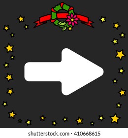 Web line icon. Arrow right