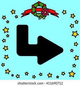 Web line icon. Arrow up - right