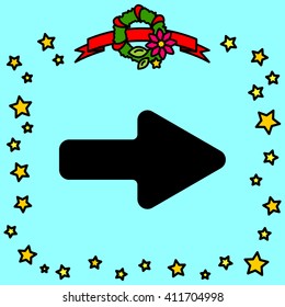 Web line icon. Arrow right