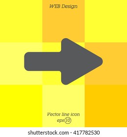 Web line icon. Arrow right