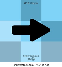Web line icon. Arrow right