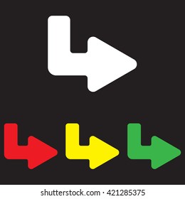 Web line icon. Arrow up - right