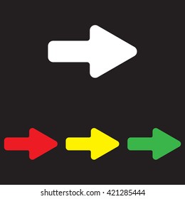 Web line icon. Arrow right