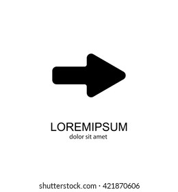 Web line icon. Arrow right