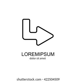 Web line icon. Arrow up - right